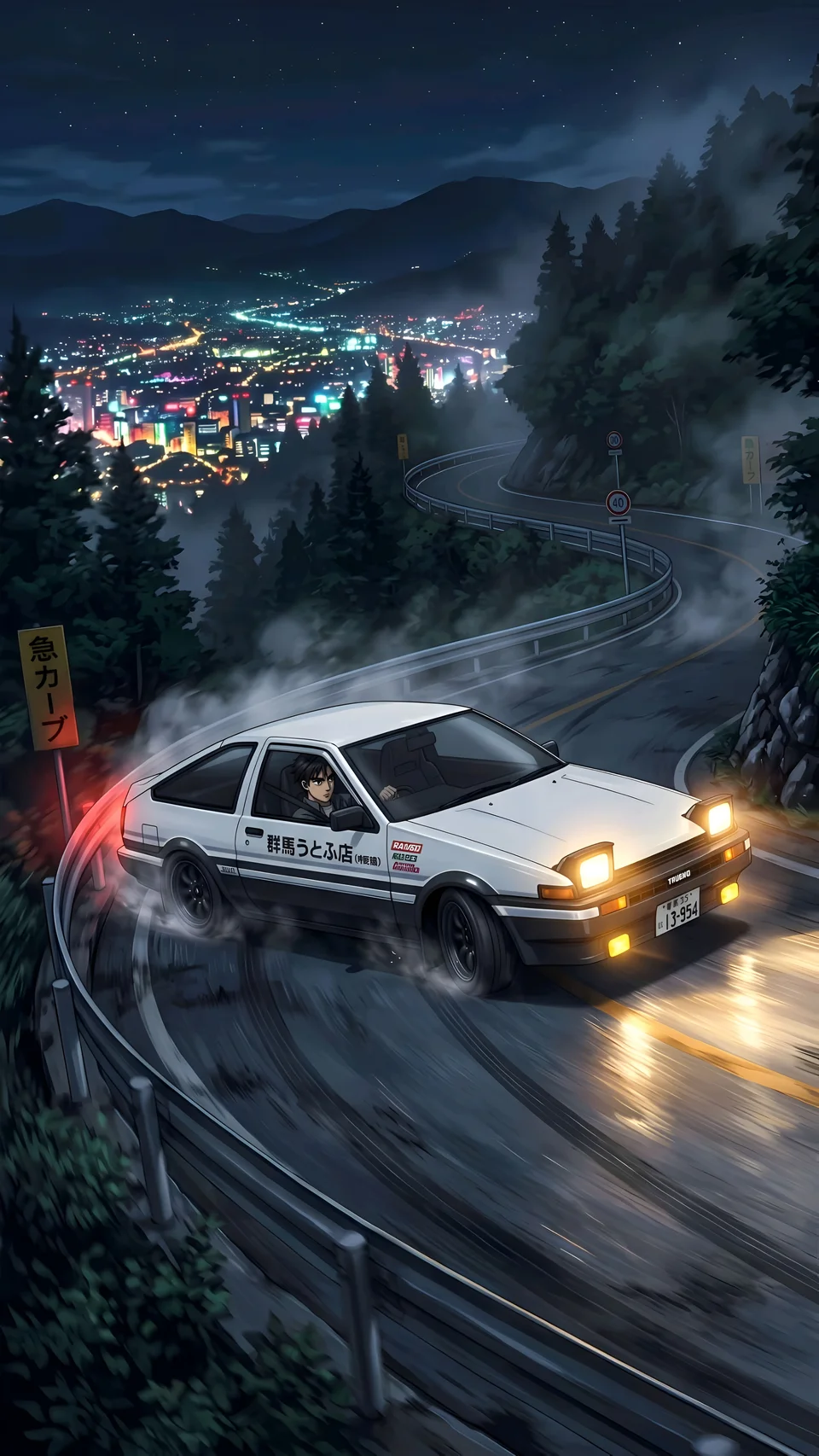 Initial D AE86 Mountain Drift 4K Wallpaper