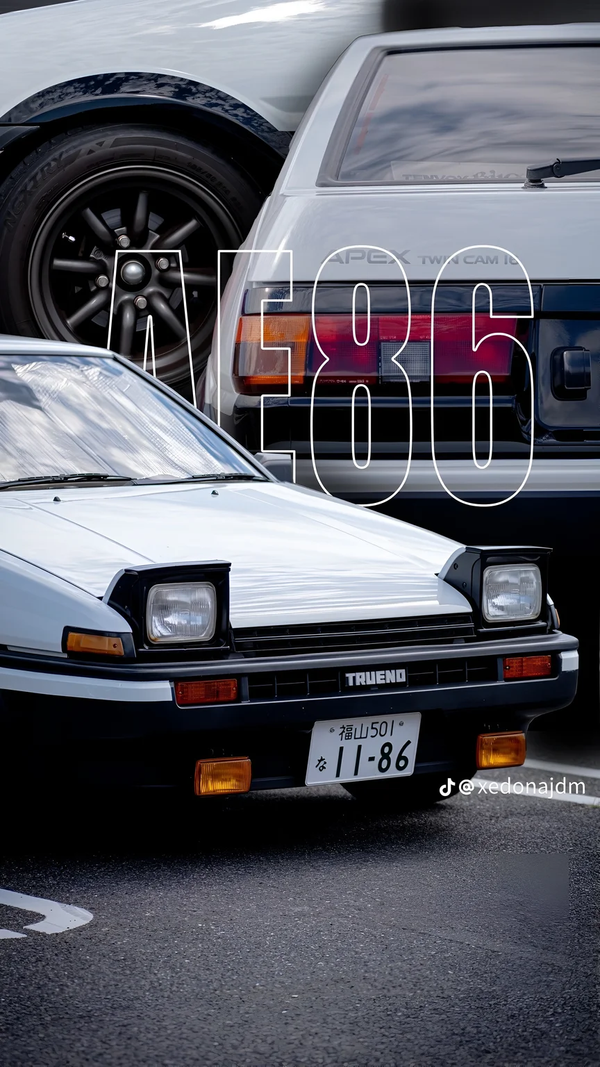 Initial D Toyota AE86 Trueno 4K Wallpaper