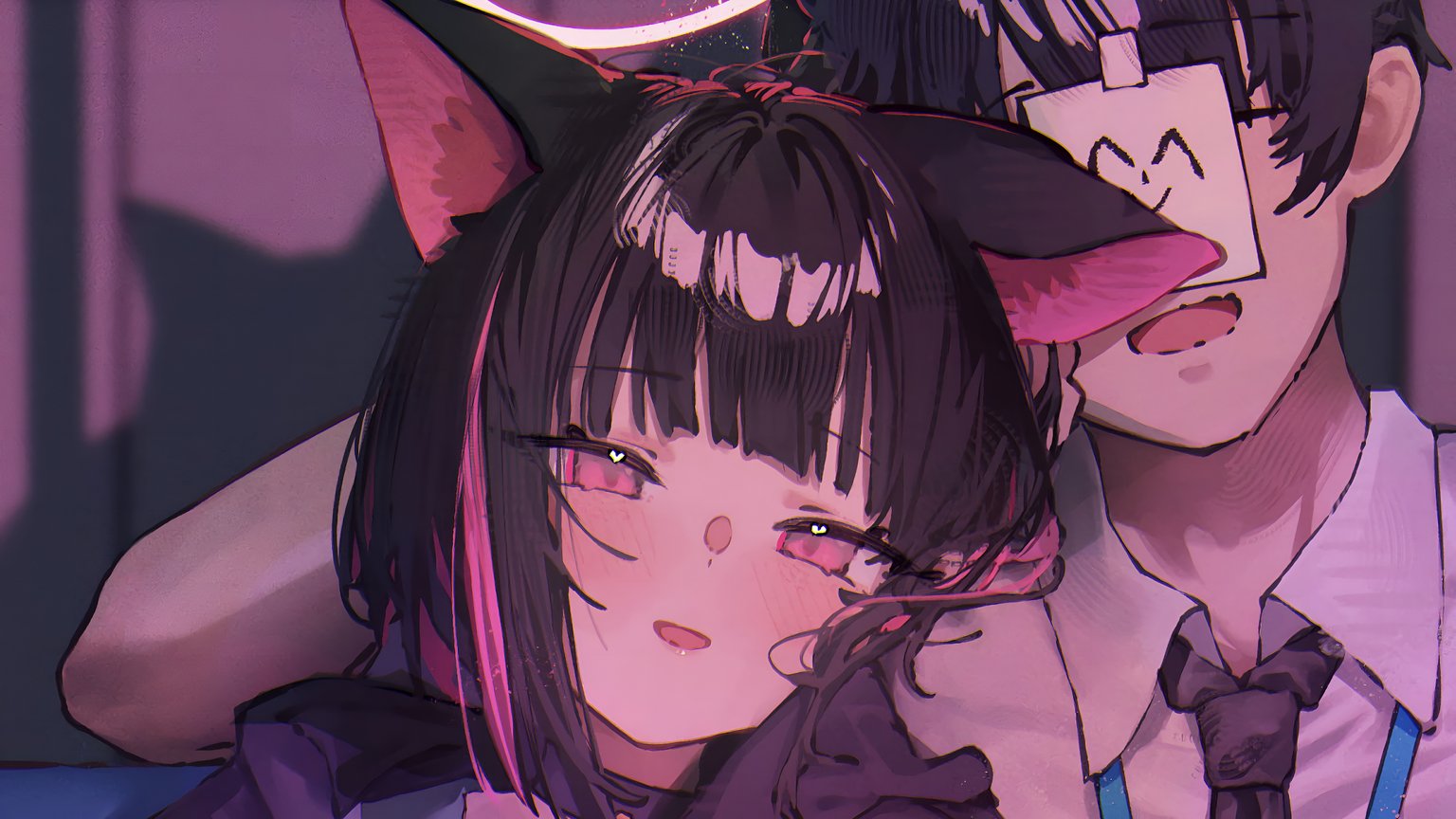 Blue Archive Kazusa Cat Girl 4K Wallpaper