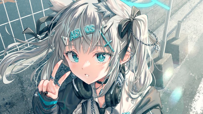 Shiroko Sunaookami Blue Archive Sfondo Anime 4K