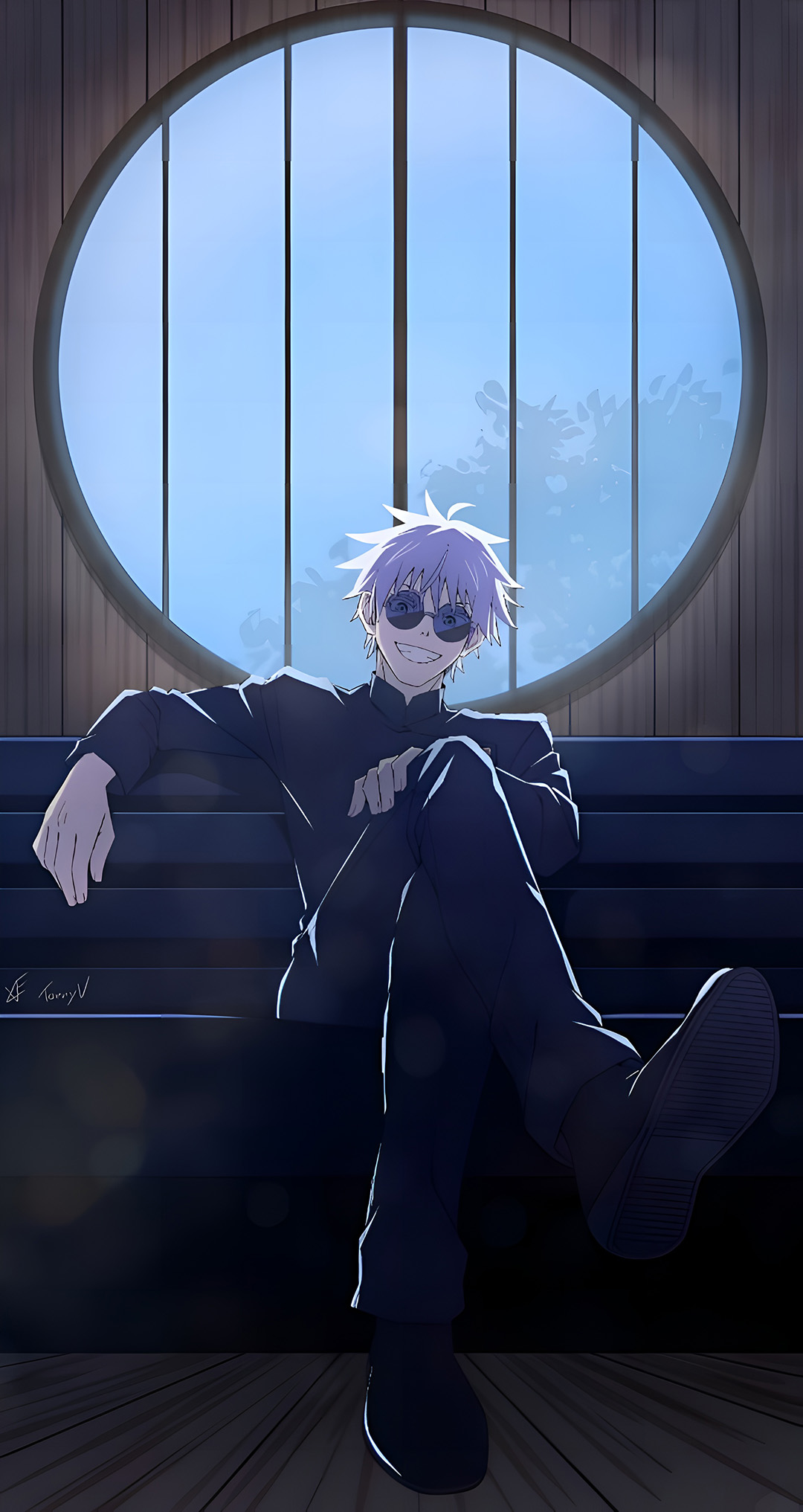 Satoru Gojo Relaxed Pose Anime Wallpaper 4K