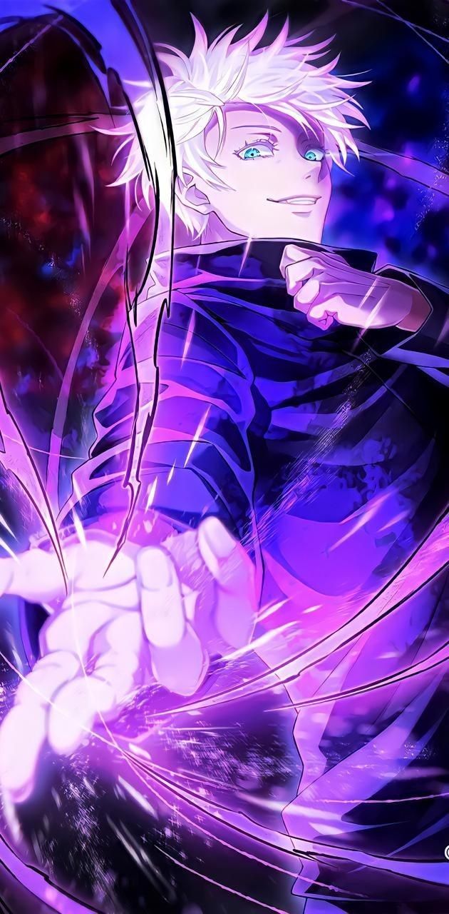 Сатору Годжо Љубичаста Техника 4K Позадина