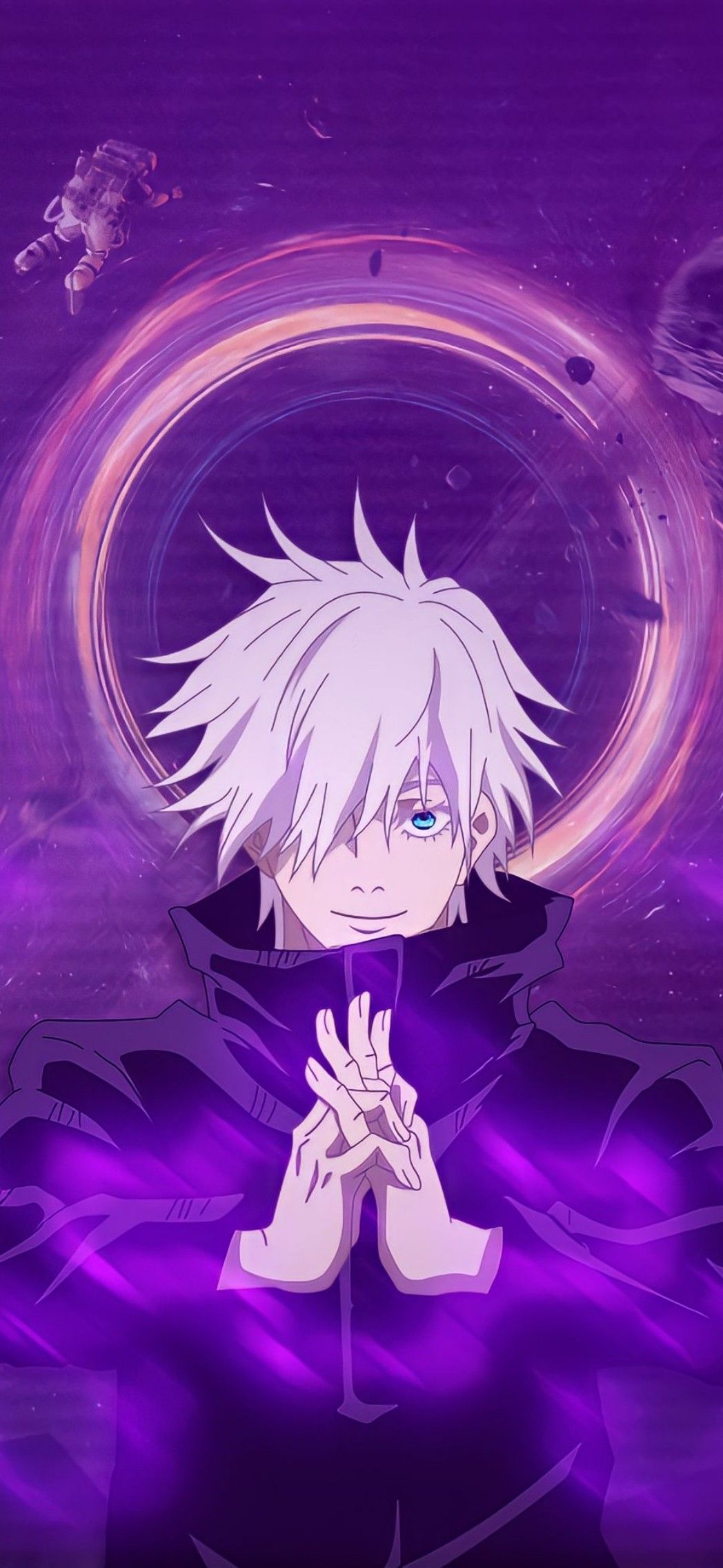 Satoru Gojo Lila Leere Hintergrundbild 4K