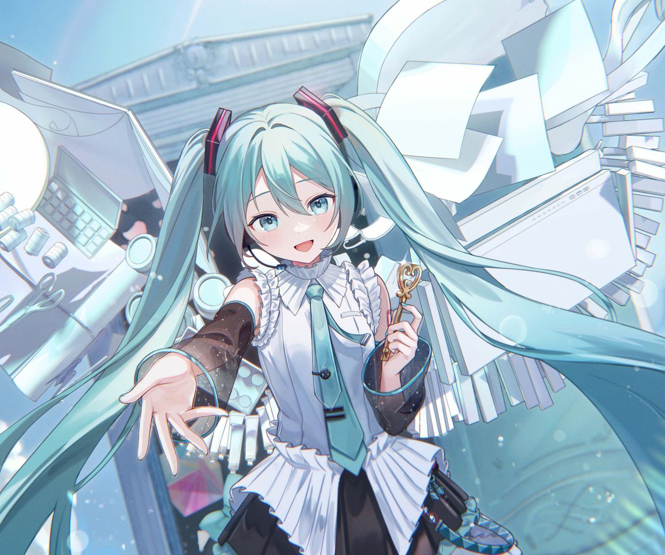 Papel de Parede Anime Hatsune Miku Chave Mágica