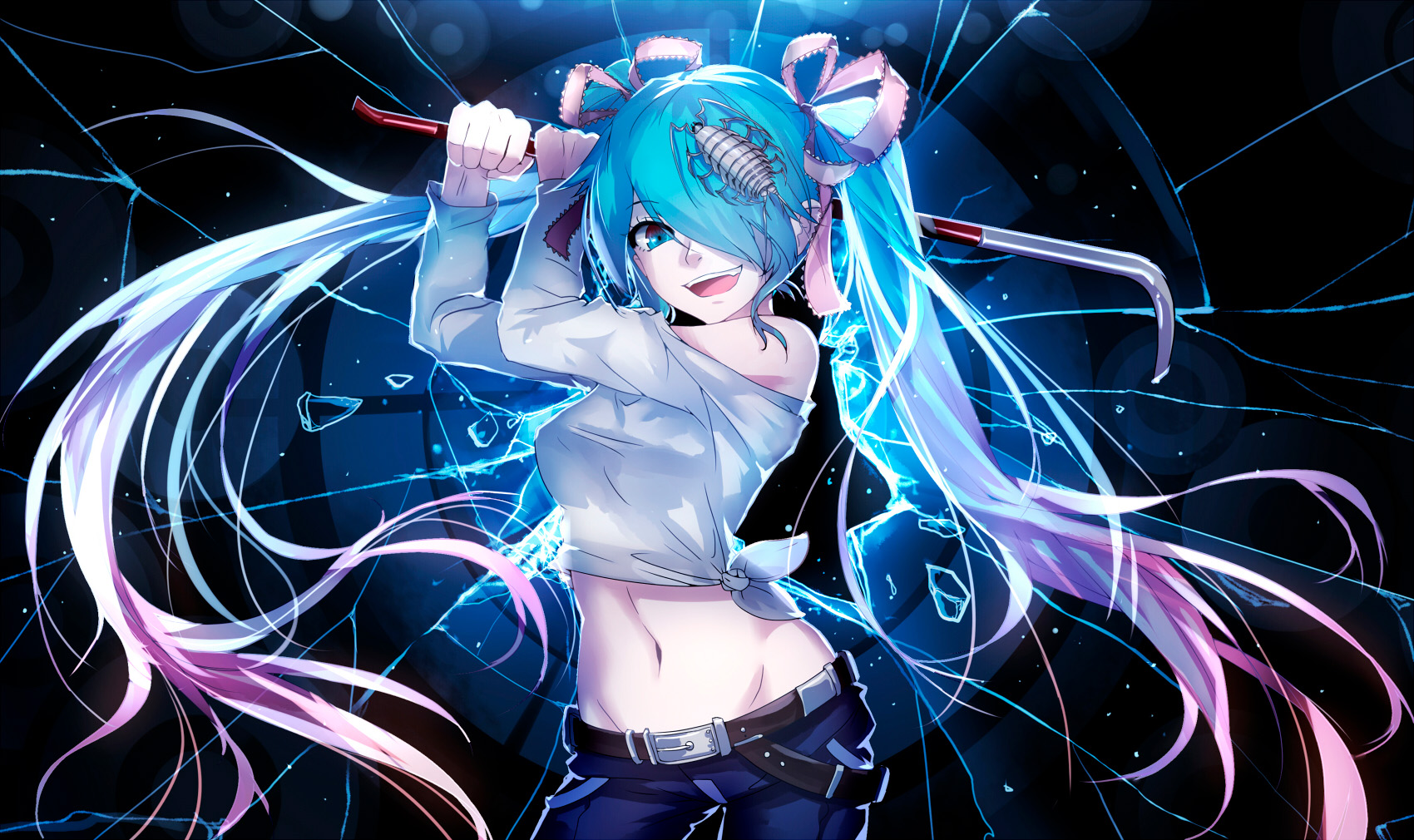 Hatsune Miku Dark Energy Anime Wallpaper 4K