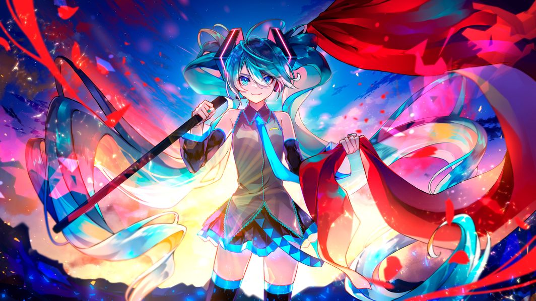 Papel de Parede Anime 4K Vibrante de Hatsune Miku