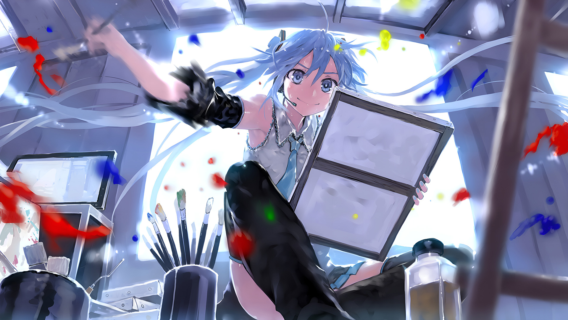 初音未来艺术工作室动漫壁纸 4K