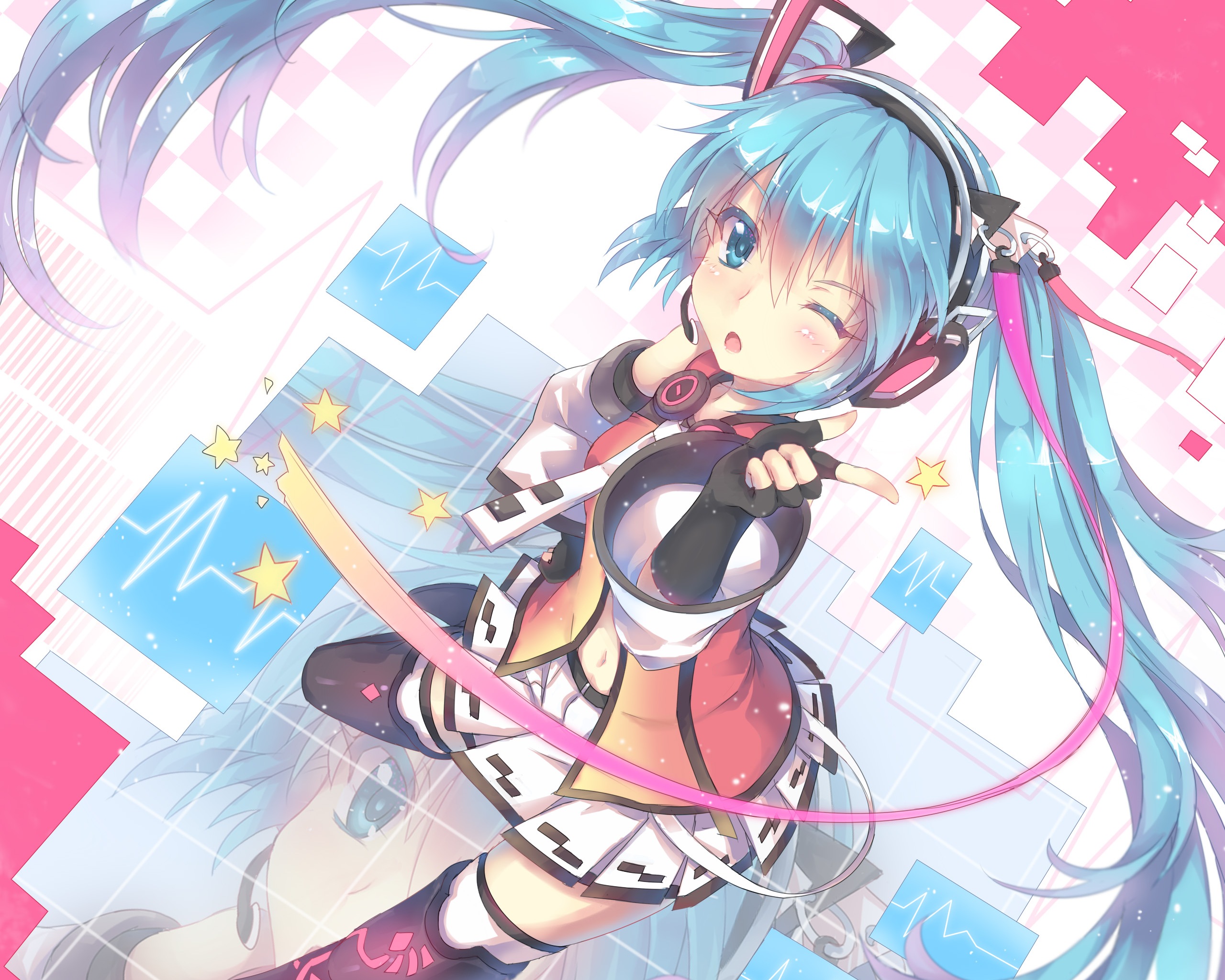 Hatsune Miku Anime Digital Art 4K Wallpaper