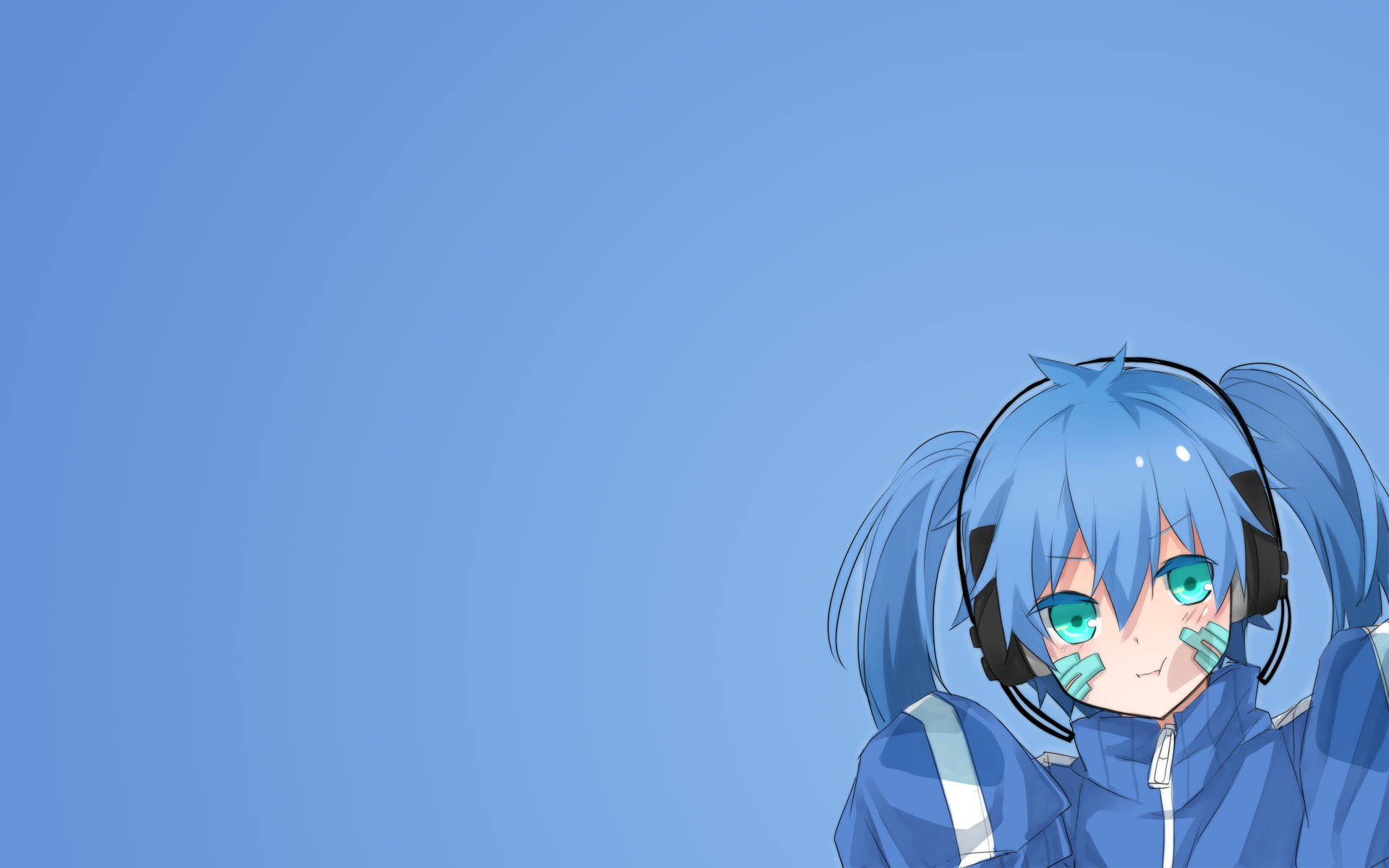 Hatsune Miku Blaues Anime Wallpaper 4K