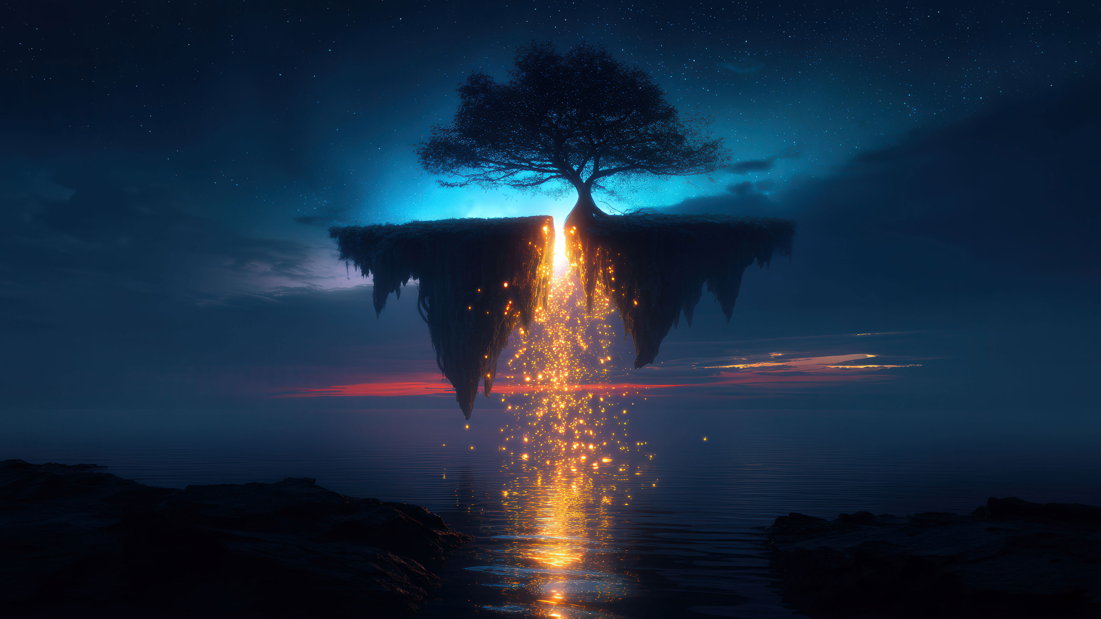 Stunning 4K Tree Wallpaper - High Resolution Fantasy Landscape