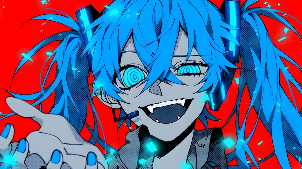 Papel de Parede Hatsune Miku Anime Dark 4K