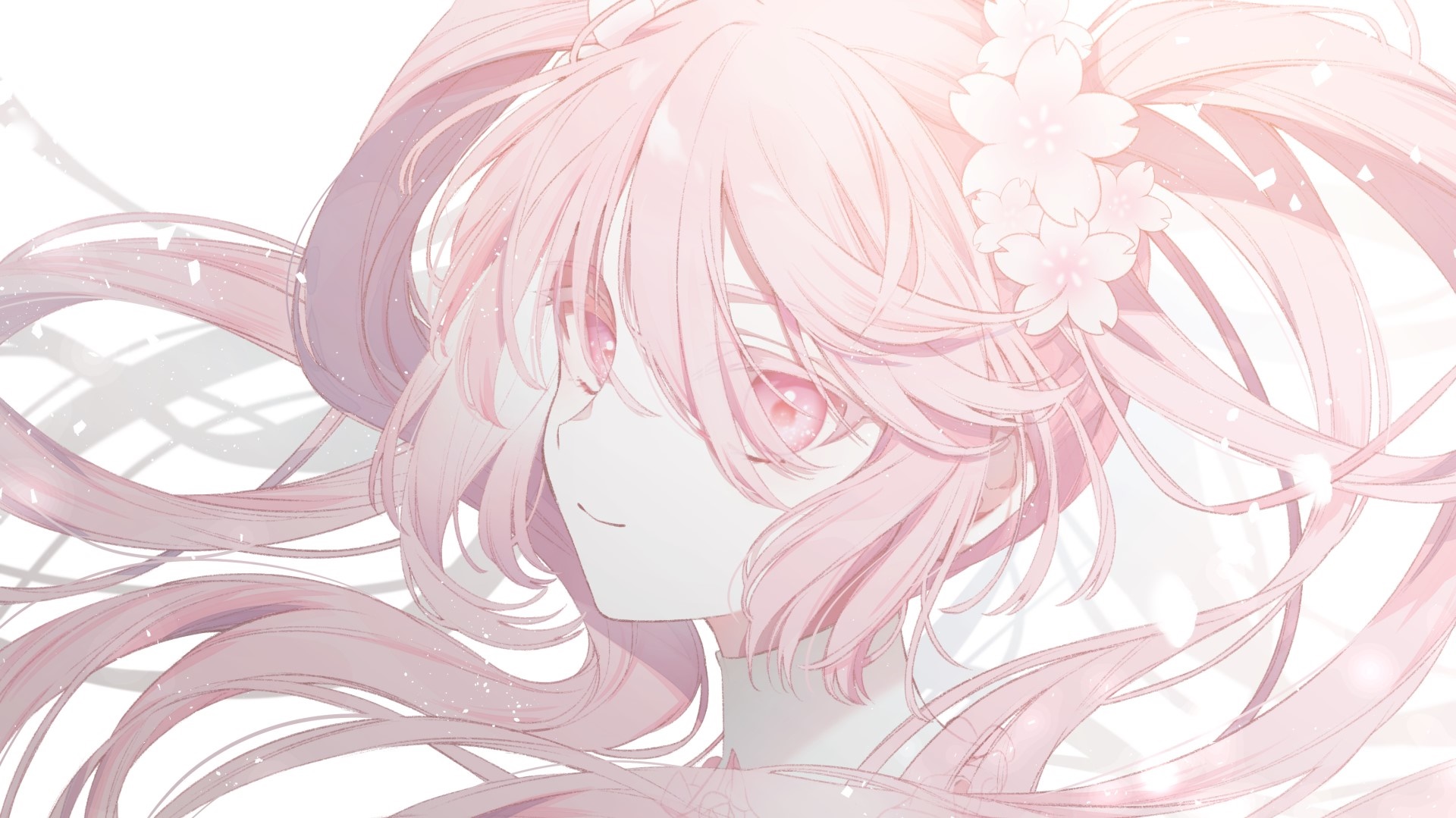 Sakura Miku Rosa Anime Hintergrundbild 4K