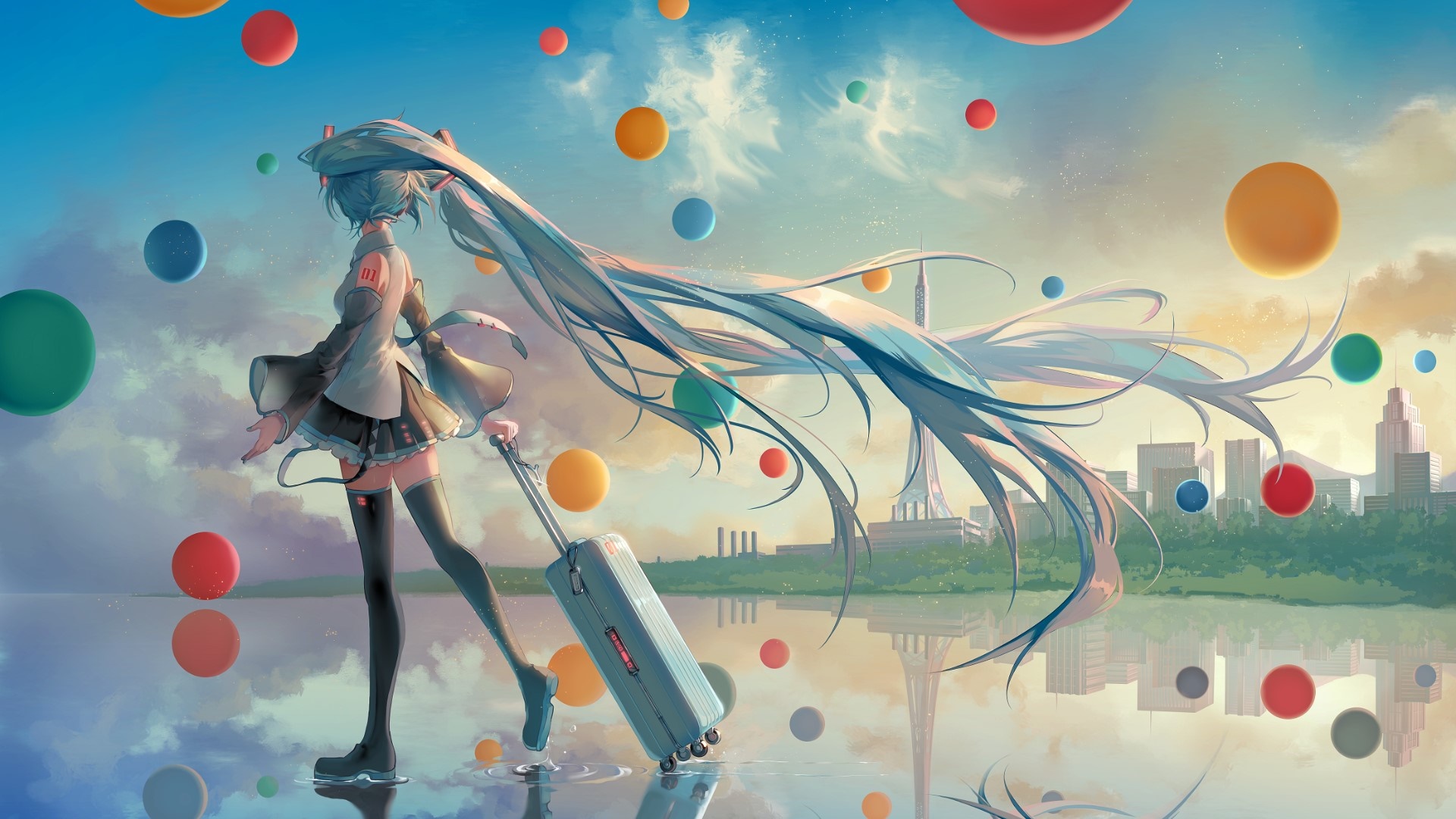 Hatsune Miku Reiseabenteuer Anime Wallpaper