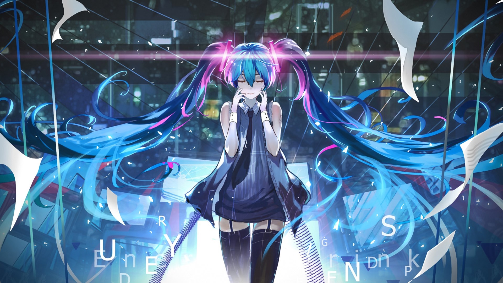 初音未来赛博朋克动漫4K壁纸
