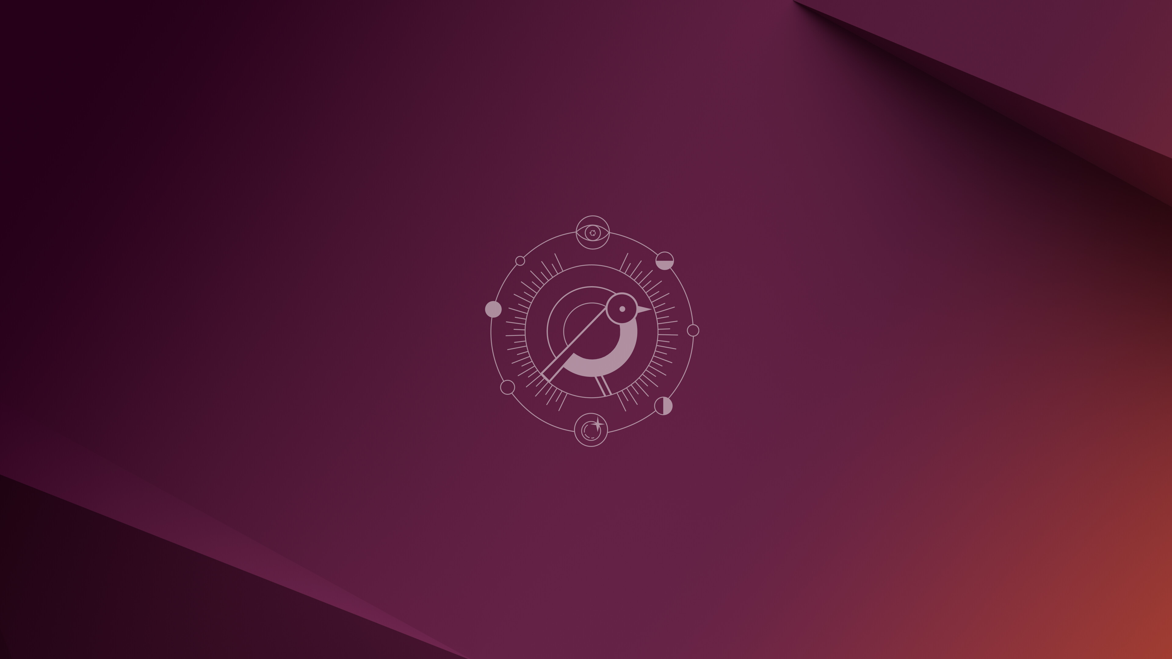 Papel de Parede Círculo do Pássaro Místico Ubuntu Linux
