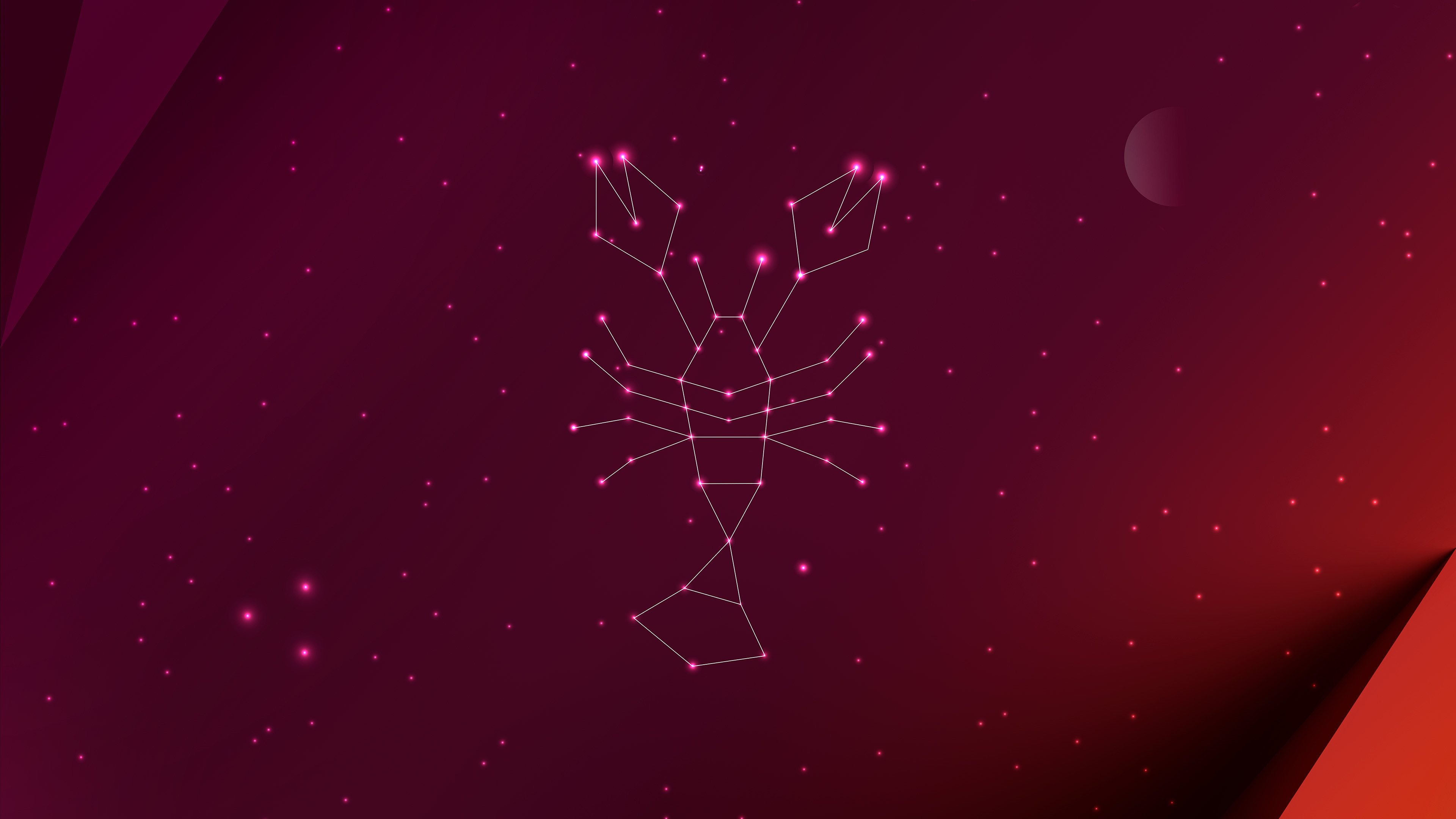 전갈자리 별자리 우분투 리눅스 4K 배경화면