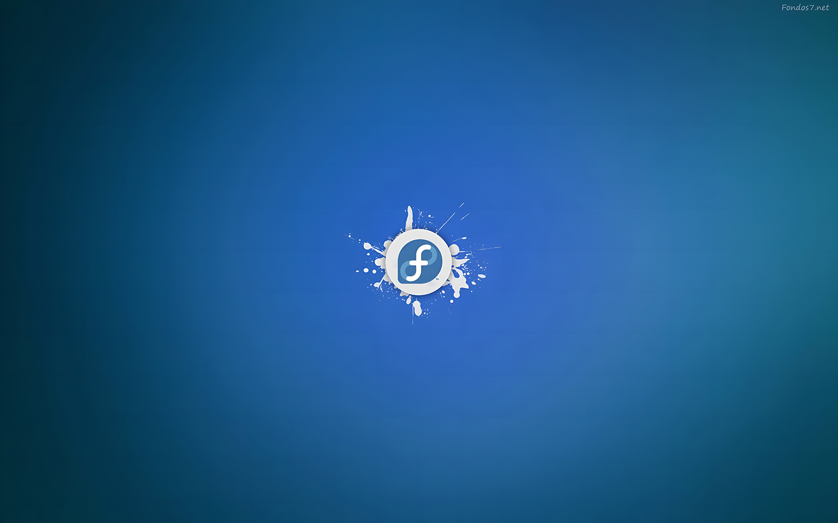 Fedora Linux Splash Wallpaper Blu 4K
