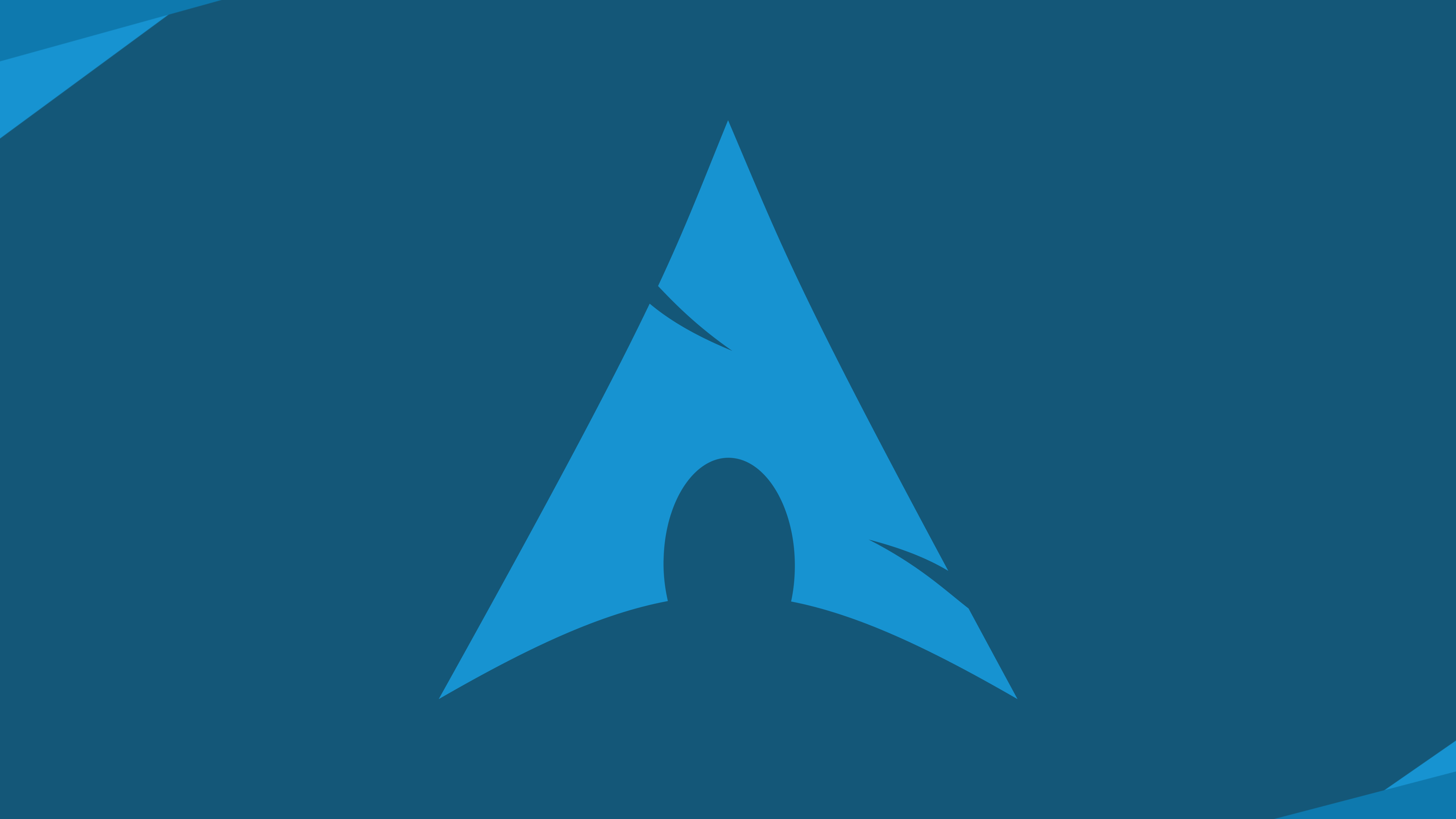 Fond d'Écran 4K Minimaliste Bleu Logo Arch Linux