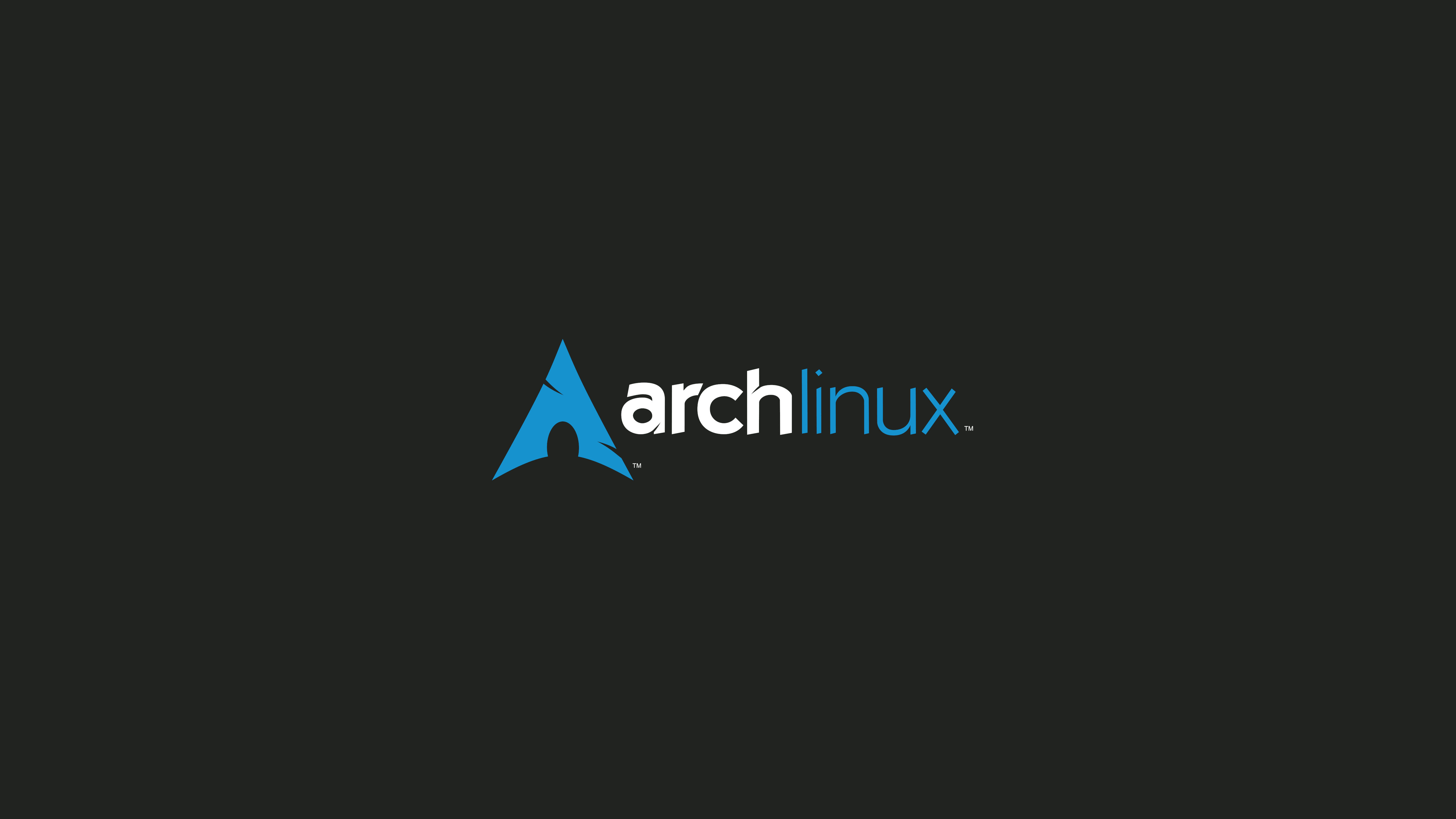 Fond d'Écran 4K Sombre avec Logo Officiel Arch Linux