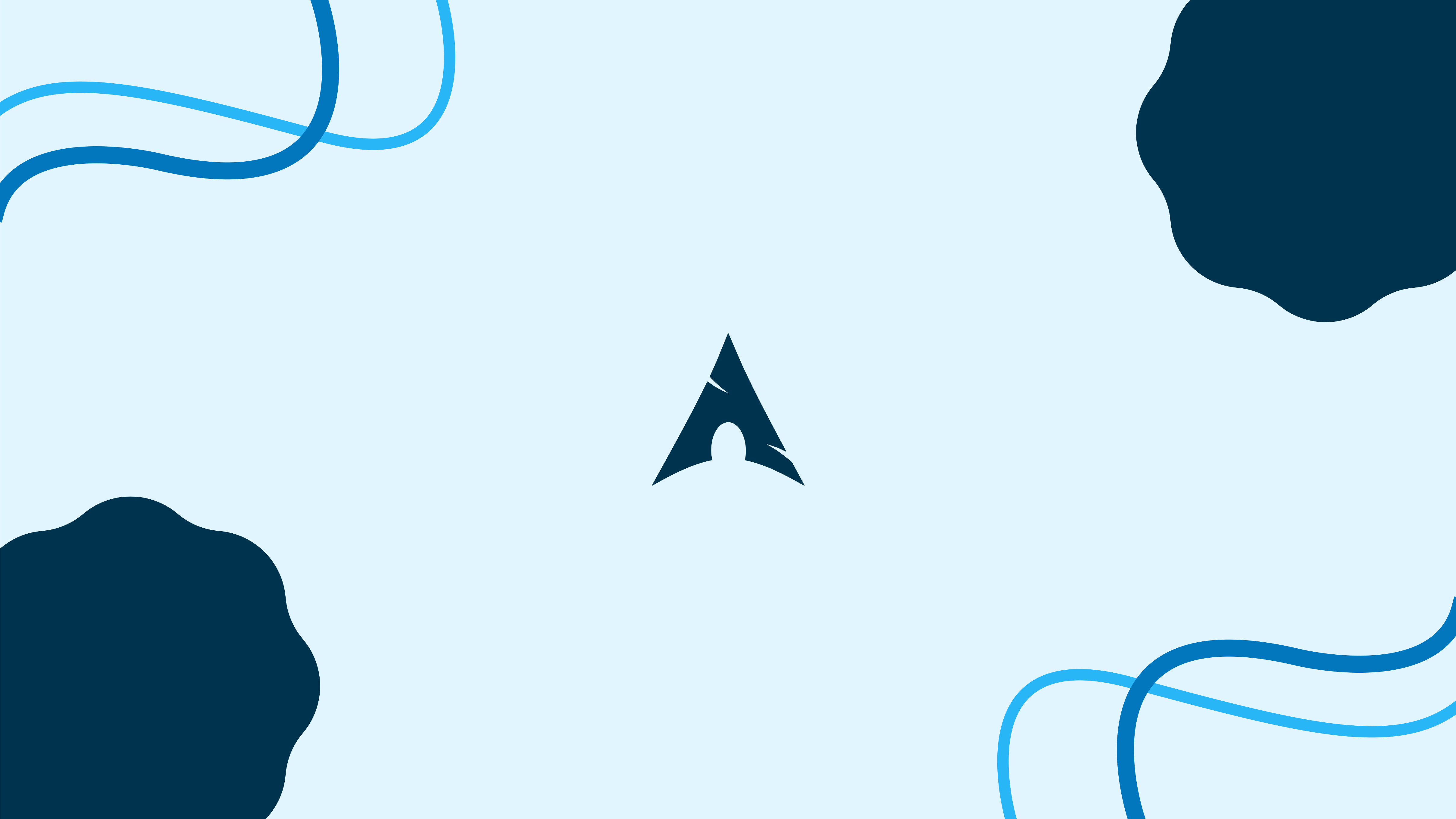 Fond d'Écran 4K Arch Linux Minimaliste Bleu Esthétique