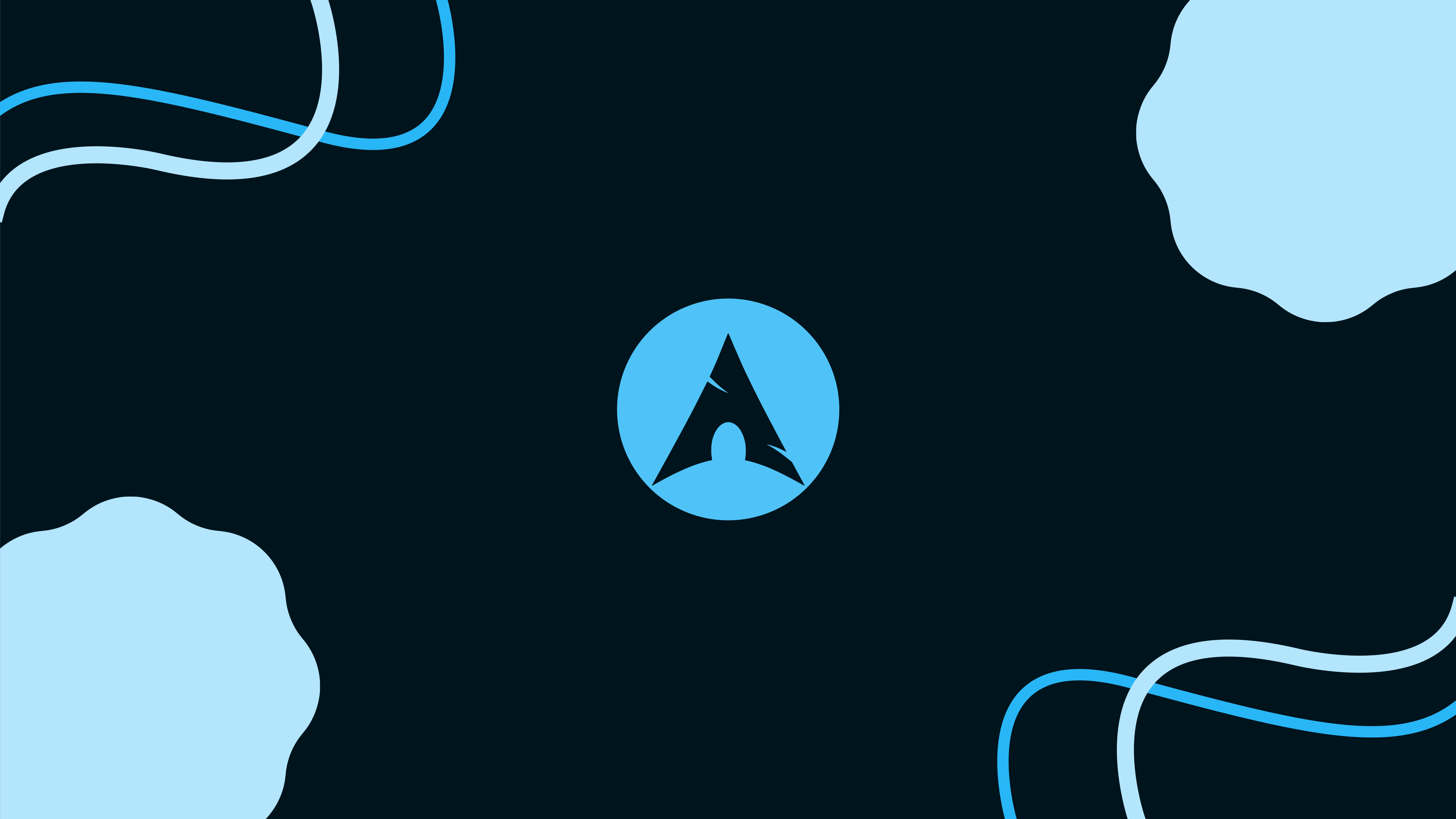 Fond d'Écran 4K Arch Linux Minimaliste Bleu Foncé