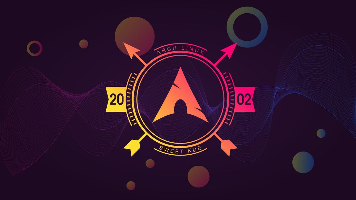 Arch Linux Sweet KDE Fond d'Écran 4K 2002