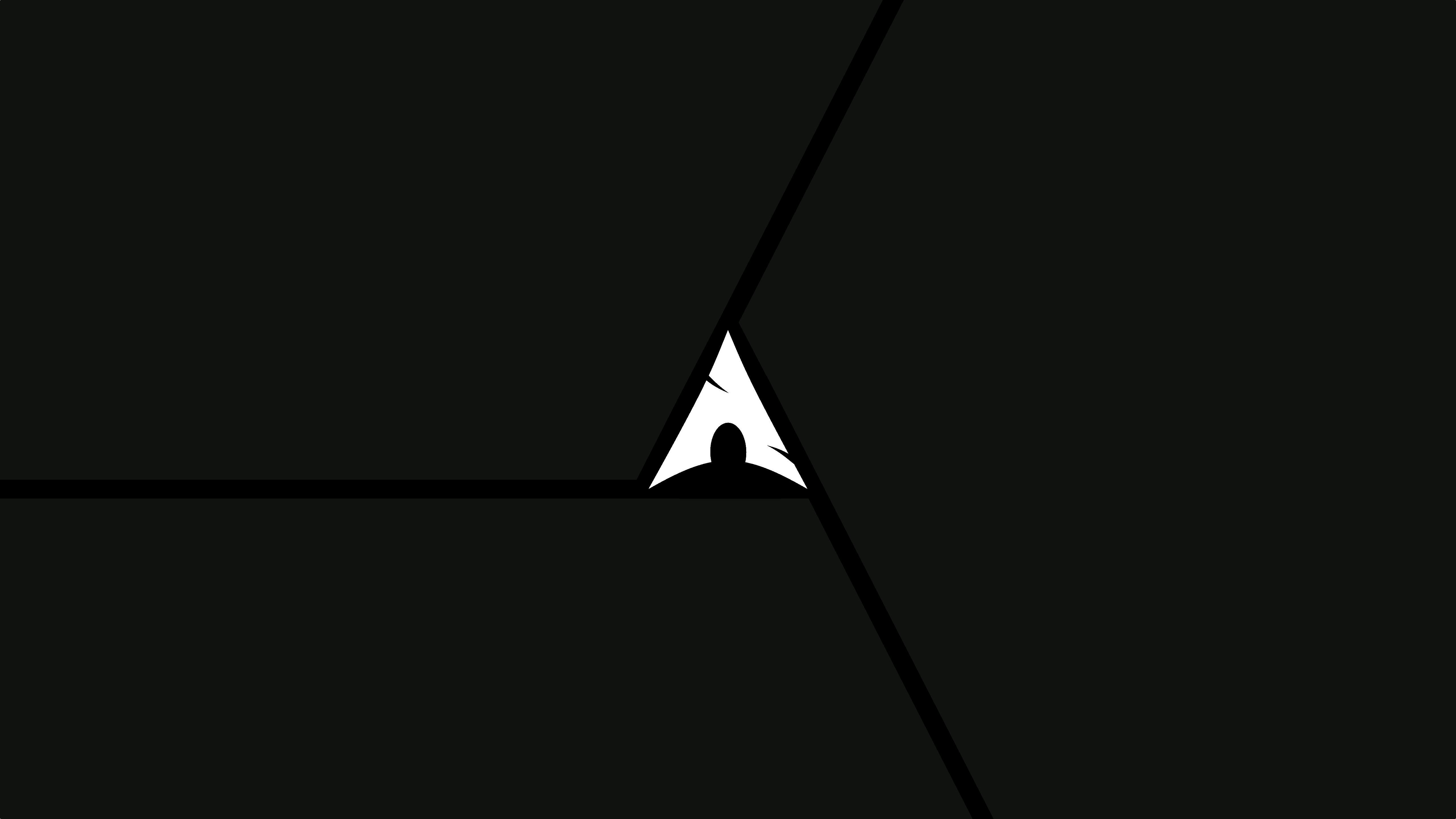 Fond d'Écran 4K Arch Linux Minimaliste Sombre Géométrique