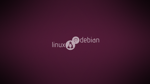 Fond d'Écran 4K Minimaliste Linux Debian Violet