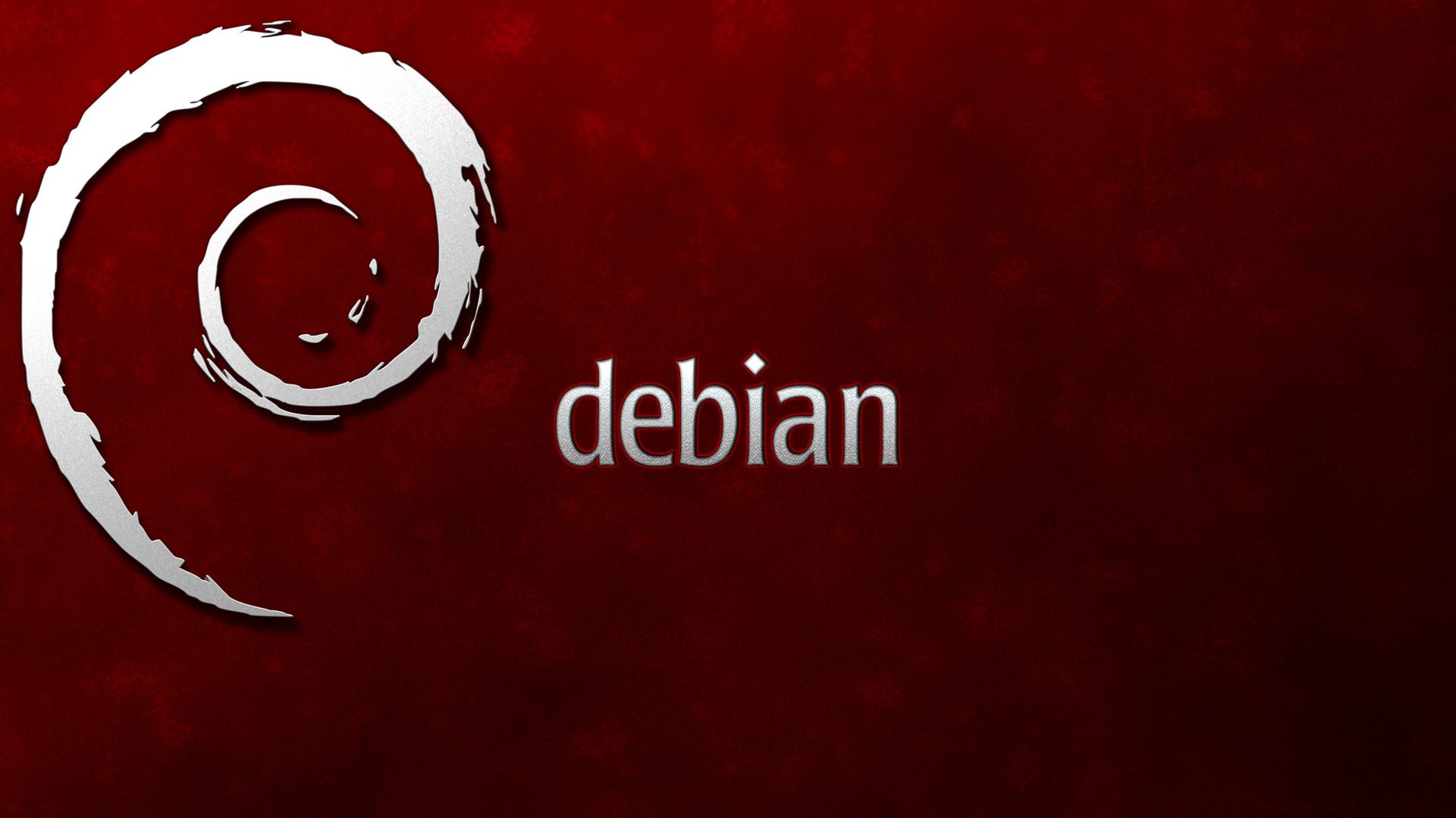 Tapeta 4K Logo Debian Linux Ciemna Czerwień