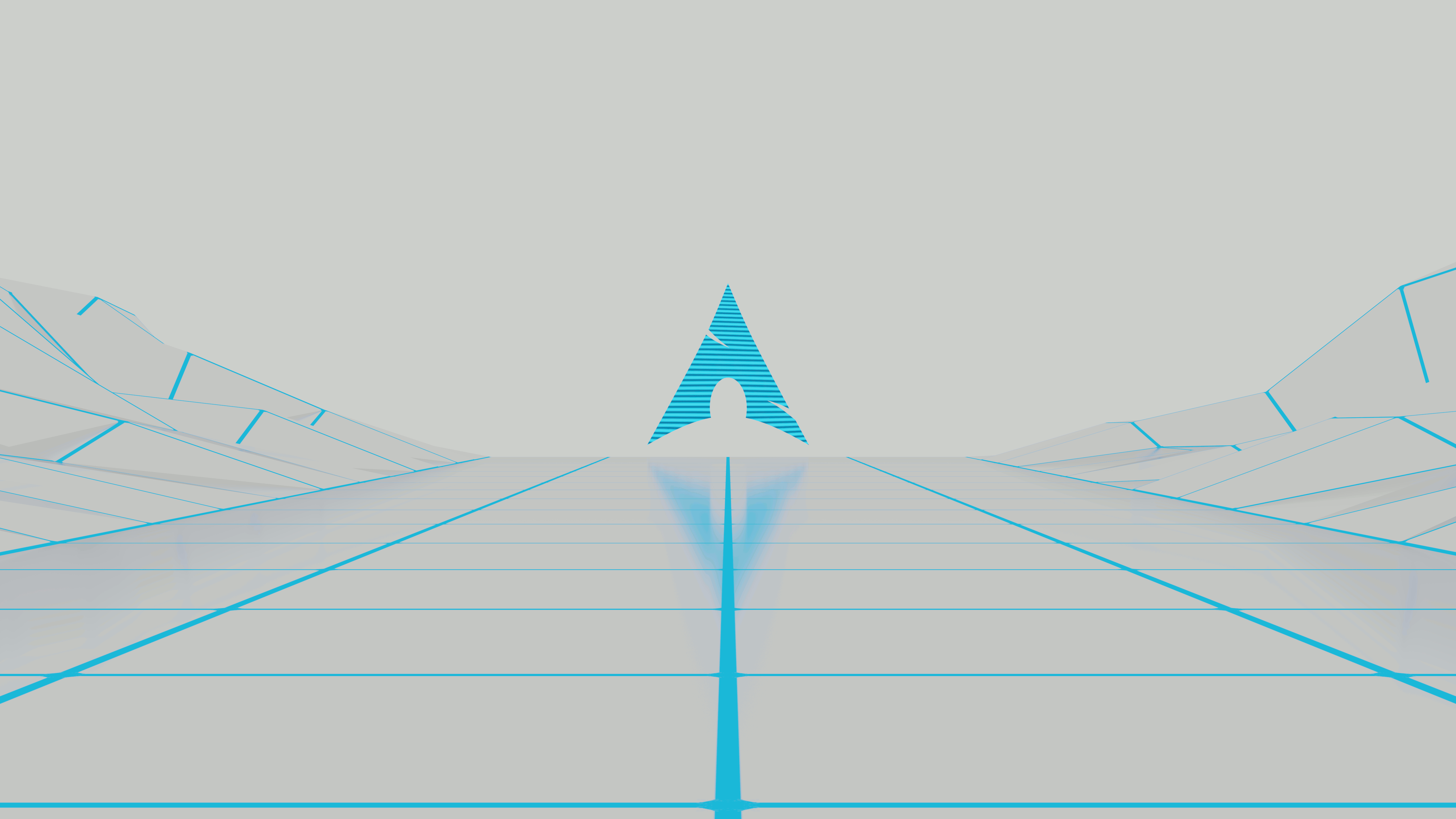 Arch Linux レトログリッド パースペクティブ壁紙 4K