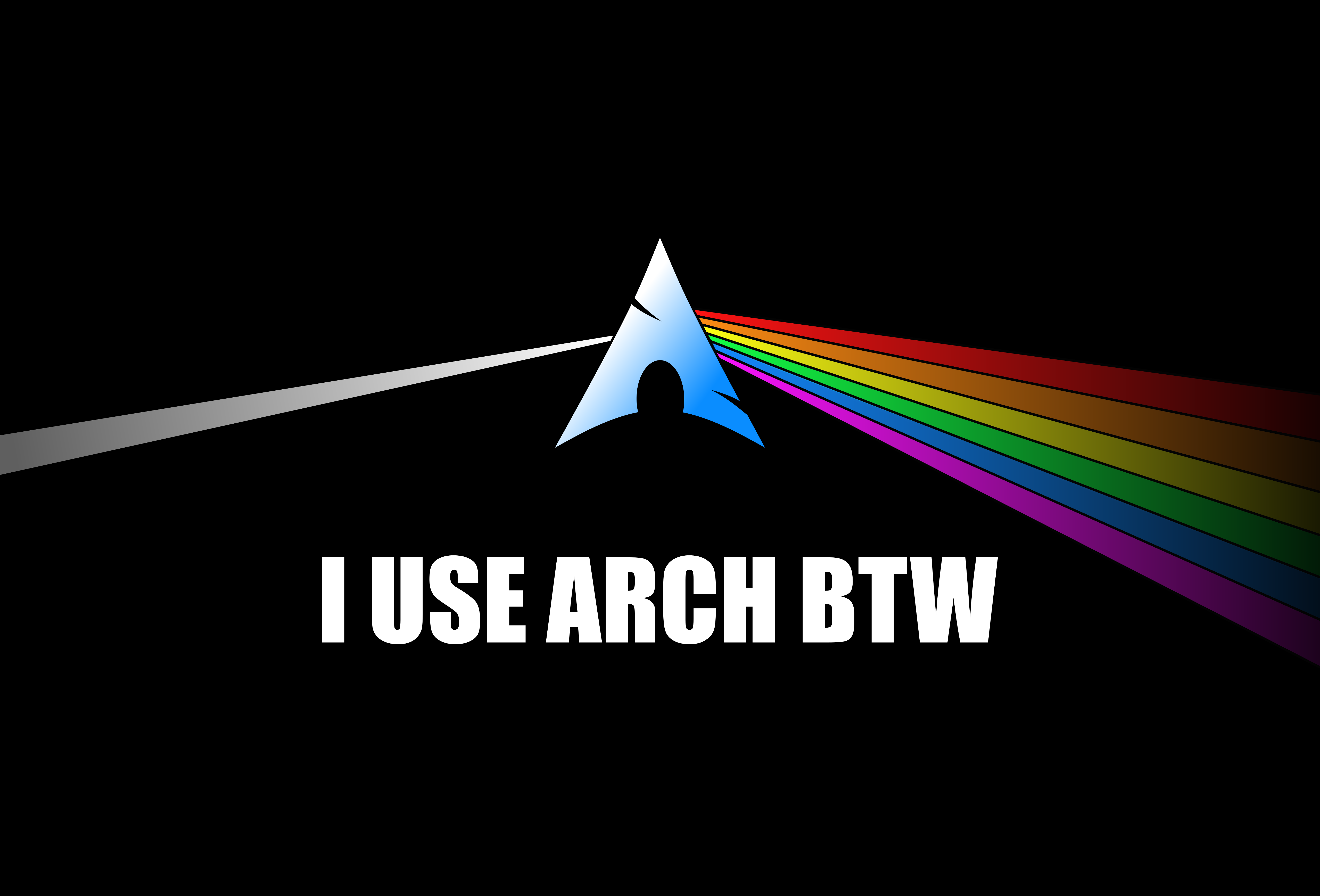 Arch Linux BTW ダークサイド プリズム 壁紙