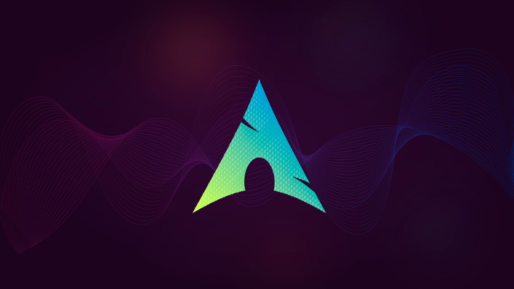 Arch Linux ネオンウェーブ 4K 壁紙