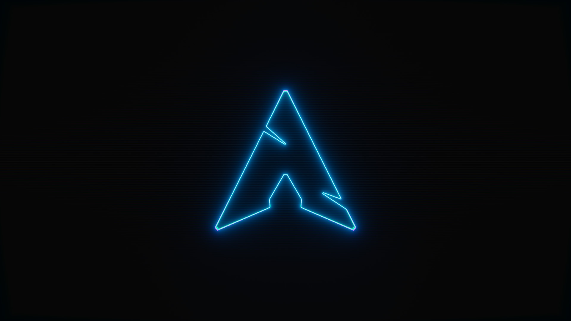 Arch Linux ネオングロー ロゴ 4K 壁紙