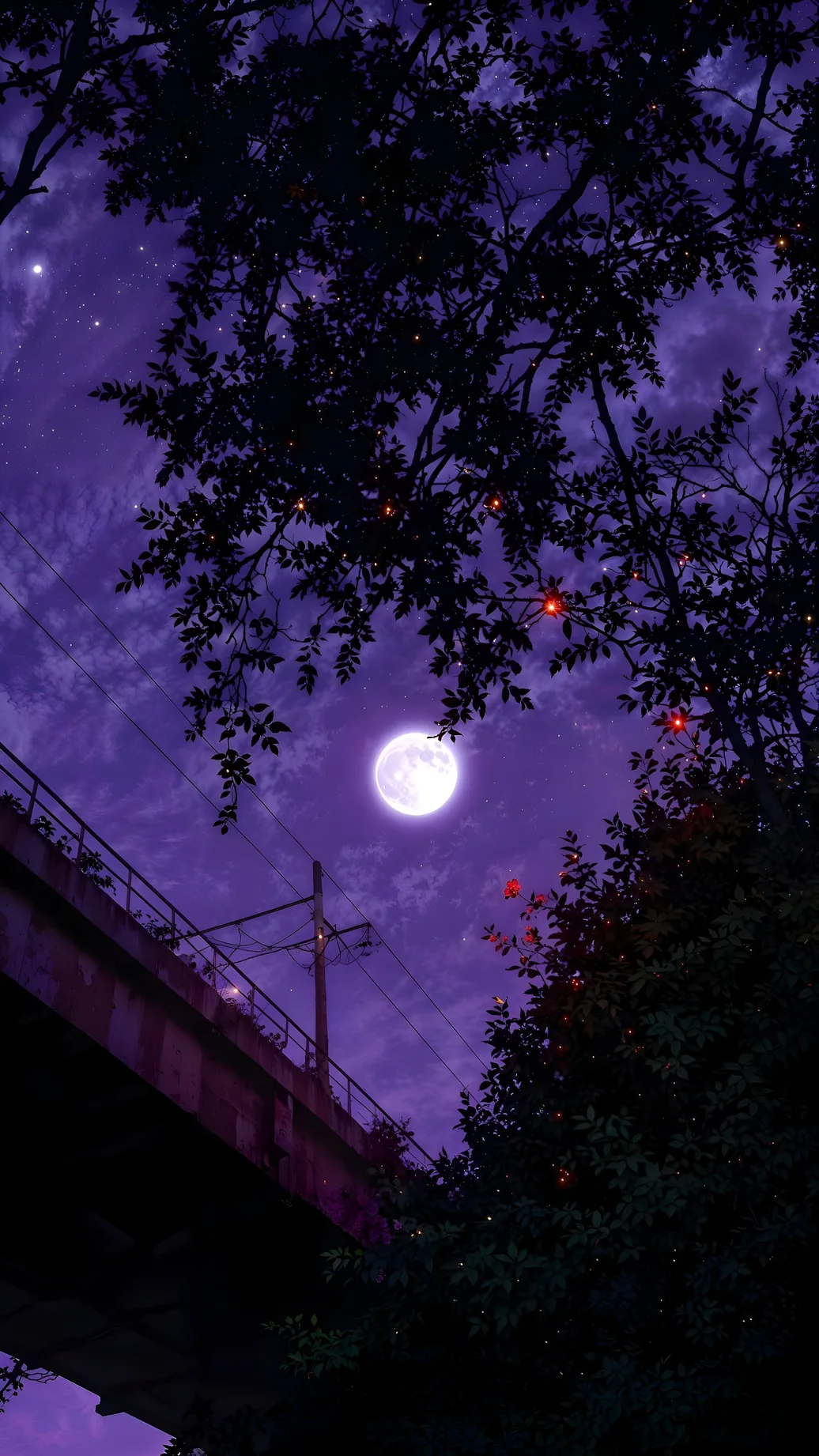 4K Moonlit Night Wallpaper