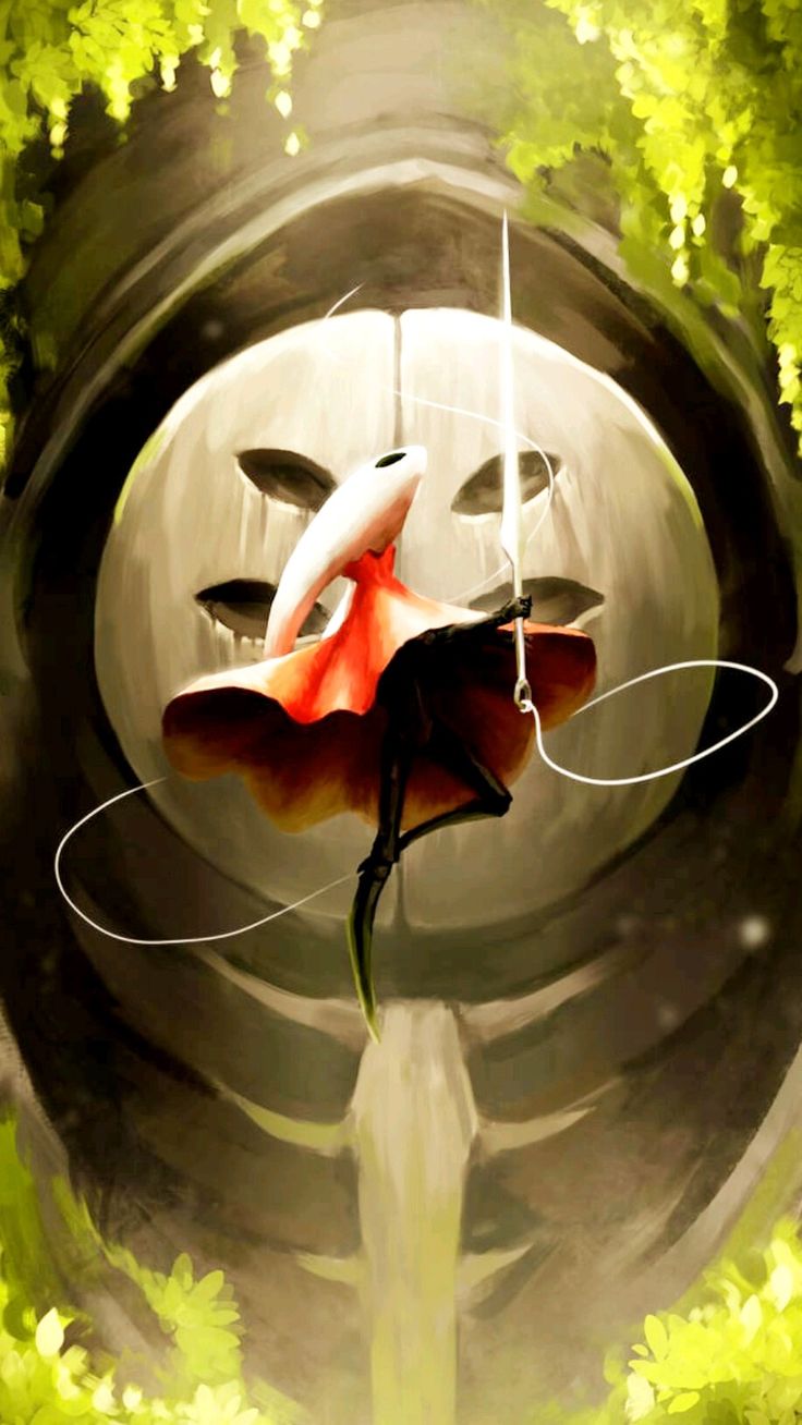 วอลเปเปอร์ 4K Hollow Knight เงาสะท้อนหน้ากาก