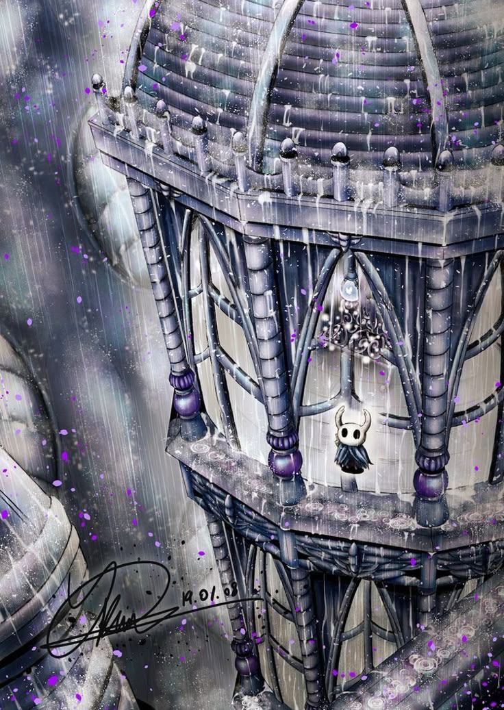 วอลเปเปอร์ Hollow Knight หอคอยสายฝน 4K