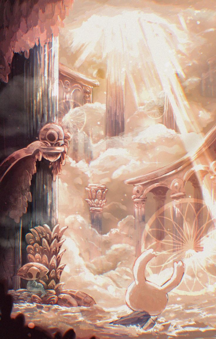 วอลเปเปอร์แฟนอาร์ต Hollow Knight ประตูสวรรค์