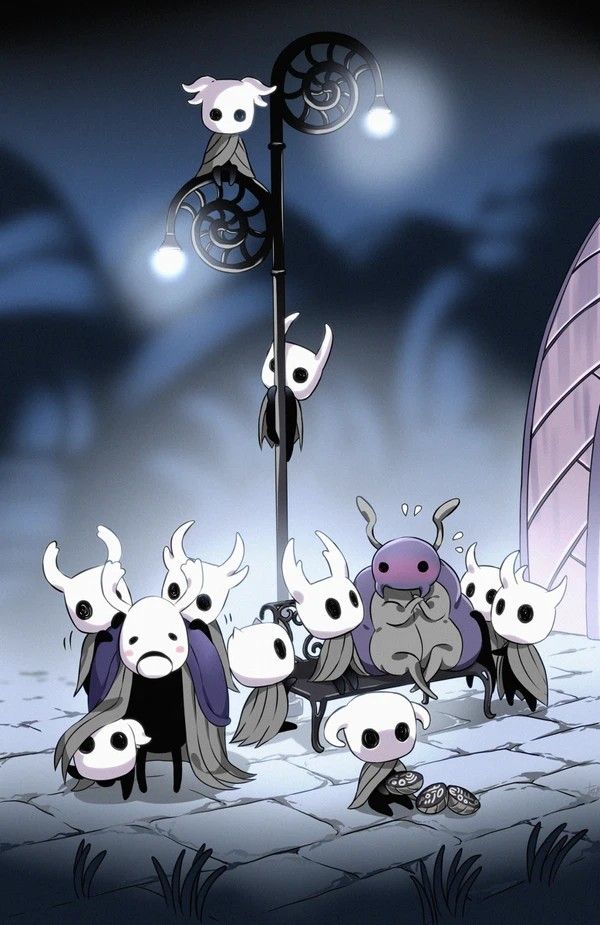 วอลเปเปอร์แฟนอาร์ต Hollow Knight ฉากกลางคืน