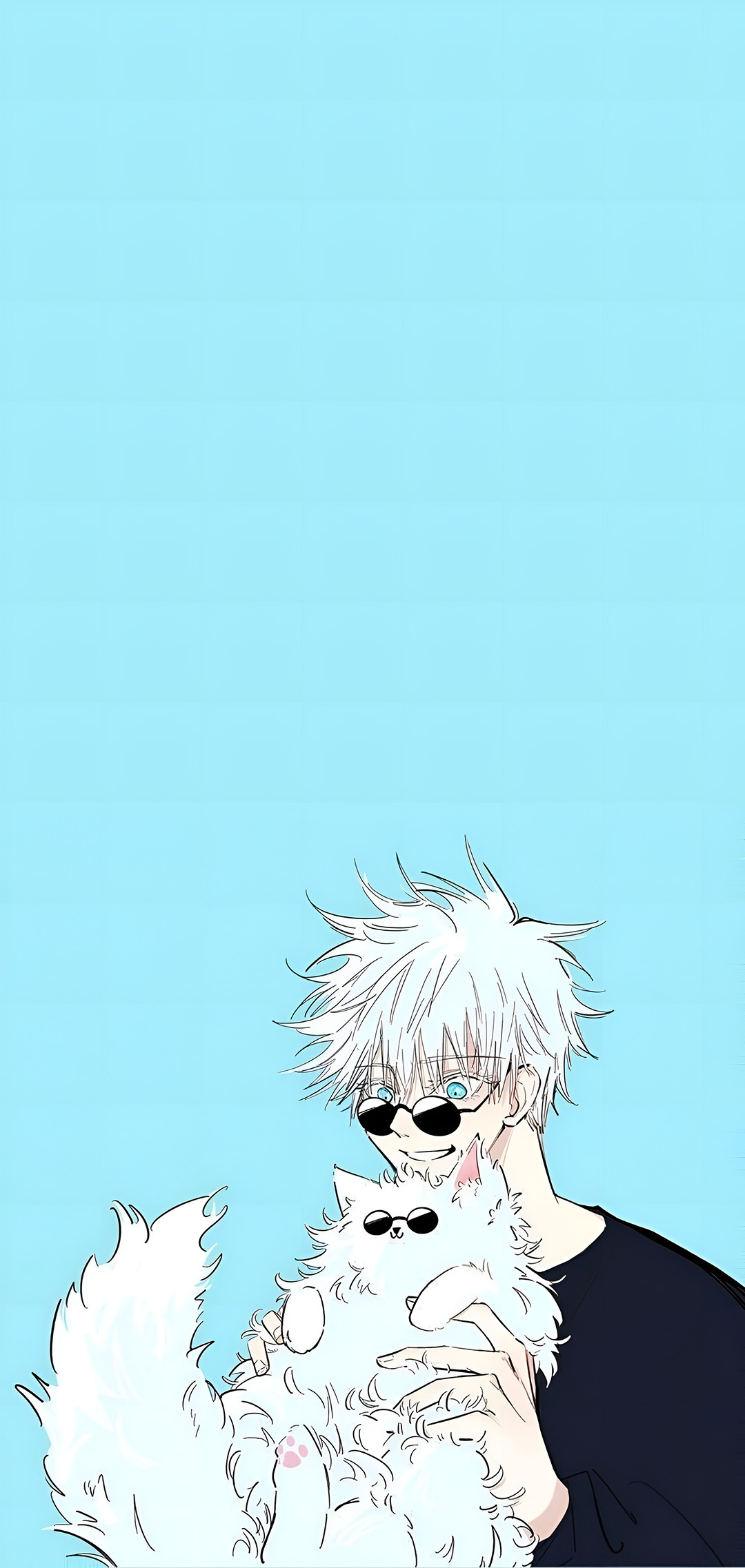 Satoru Gojo White Cat Wallpaper 4K