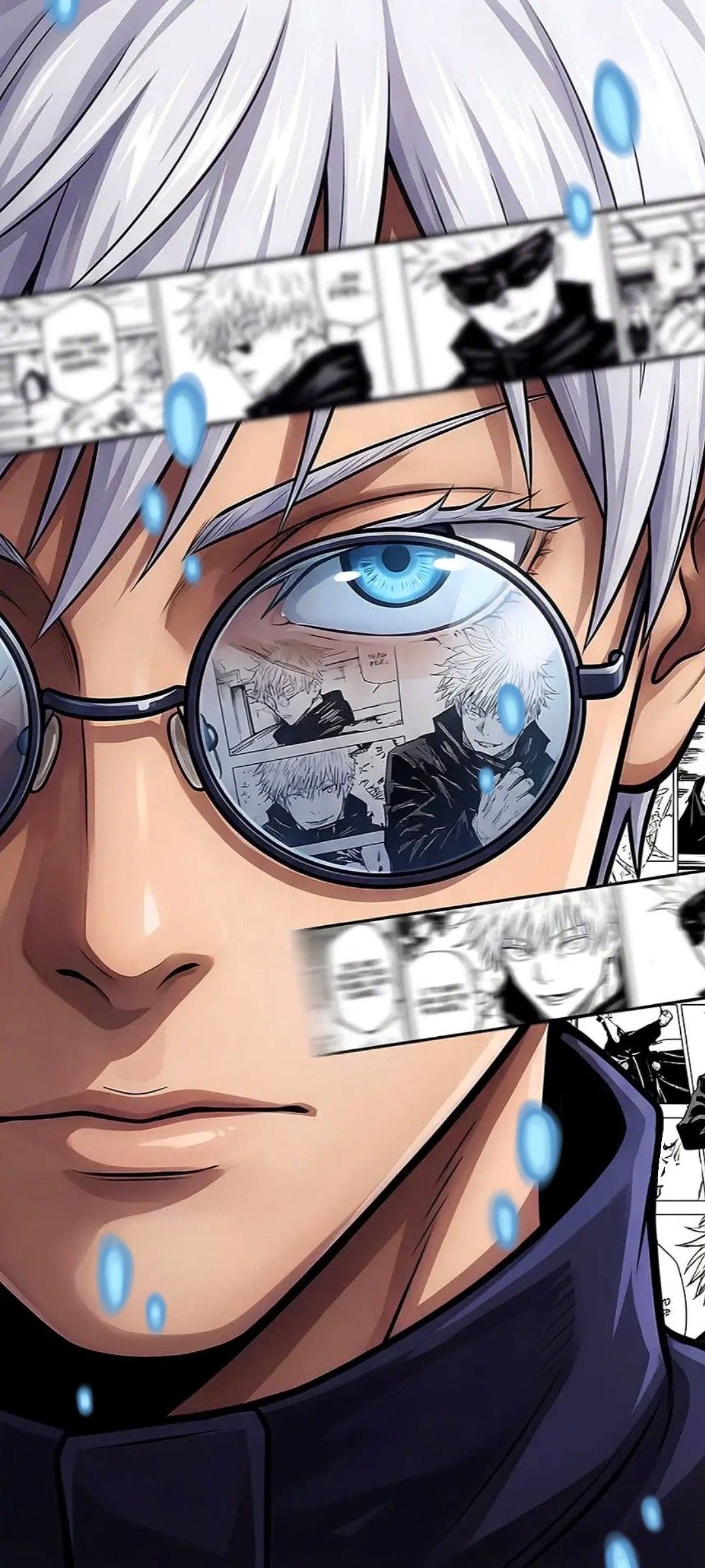 Gojo Satoru Manga Reflection 4K Wallpaper