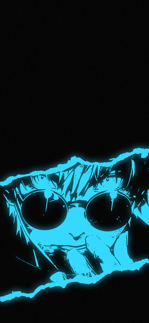 วอลเปเปอร์เรืองแสงนีออนสีฟ้าของซาโตรุ โกโจ