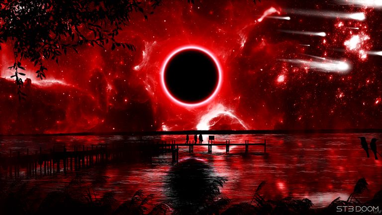 Red Eclipse Apocalypse Wallpaper 4K