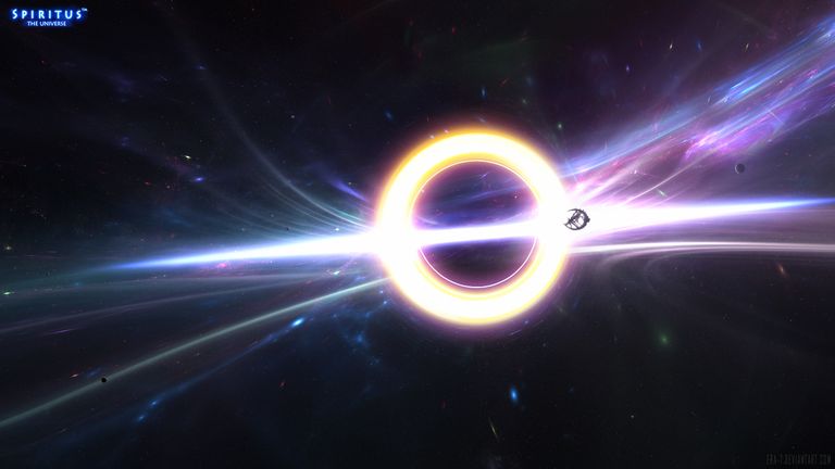 Black Hole Spiritus Universe 4K Wallpaper