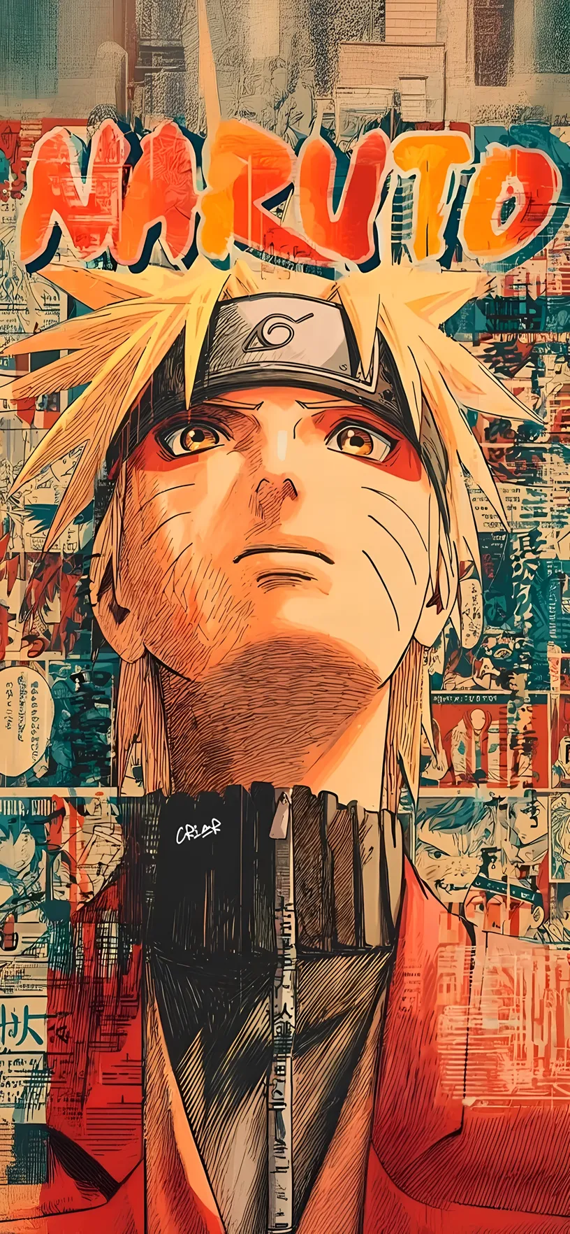 Naruto Uzumaki Manga Collage 4K Wallpaper