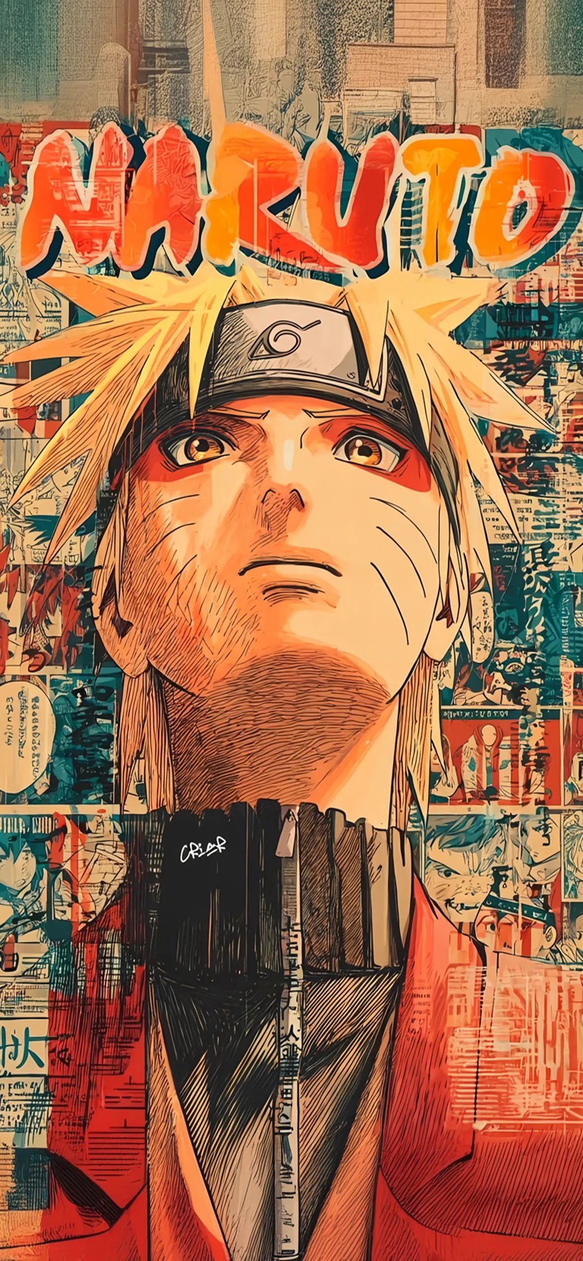 Naruto Uzumaki Manga Collage 4K Wallpaper